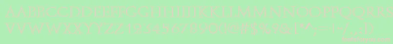 フォントOpenfaceRegular – 緑の背景にピンクのフォント