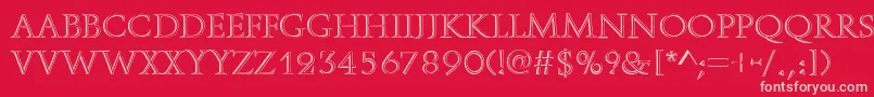 Шрифт OpenfaceRegular – розовые шрифты на красном фоне