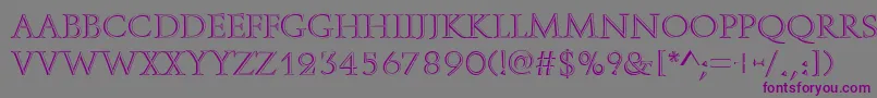 OpenfaceRegular-fontti – violetit fontit harmaalla taustalla