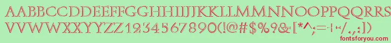 OpenfaceRegular Font – Red Fonts on Green Background