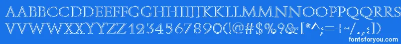 Шрифт OpenfaceRegular – белые шрифты на синем фоне