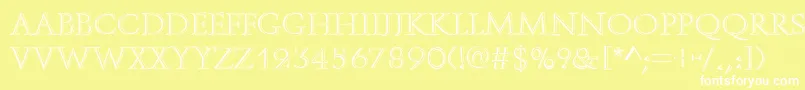 Шрифт OpenfaceRegular – белые шрифты на жёлтом фоне