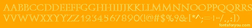 OpenfaceRegular Font – Yellow Fonts on Orange Background