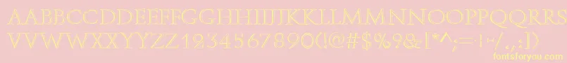 Шрифт OpenfaceRegular – жёлтые шрифты на розовом фоне