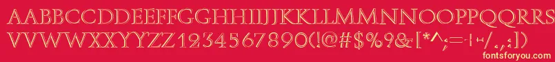OpenfaceRegular Font – Yellow Fonts on Red Background