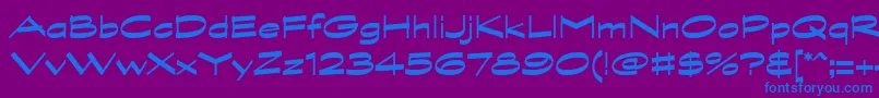 GraphitestdBoldwide Font – Blue Fonts on Purple Background