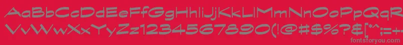 GraphitestdBoldwide Font – Gray Fonts on Red Background