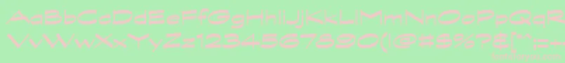 GraphitestdBoldwide-fontti – vaaleanpunaiset fontit vihreällä taustalla