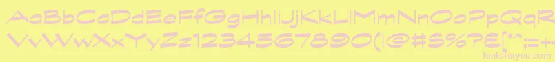 GraphitestdBoldwide Font – Pink Fonts on Yellow Background