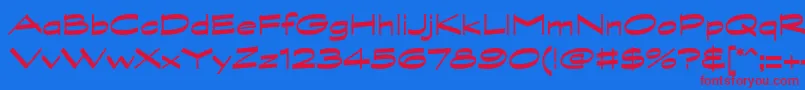 GraphitestdBoldwide Font – Red Fonts on Blue Background
