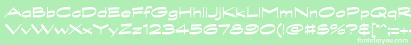 GraphitestdBoldwide Font – White Fonts on Green Background