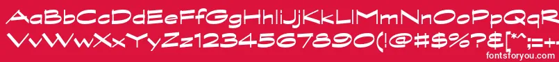 フォントGraphitestdBoldwide – 赤い背景に白い文字