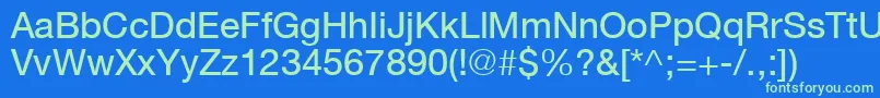Heavenetica5pSbldsh Font – Green Fonts on Blue Background