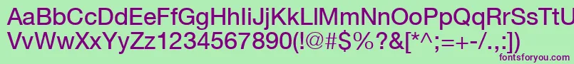 Heavenetica5pSbldsh Font – Purple Fonts on Green Background