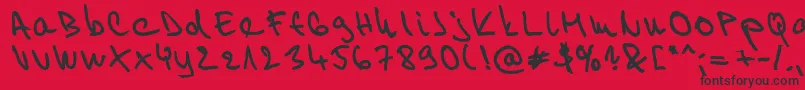 Willy2 Font – Black Fonts on Red Background