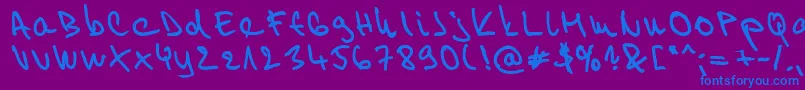 Willy2 Font – Blue Fonts on Purple Background