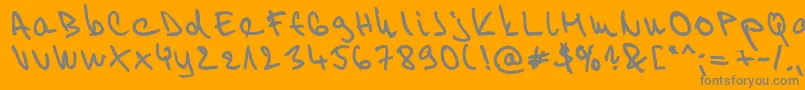 Willy2 Font – Gray Fonts on Orange Background