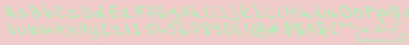 Willy2 Font – Green Fonts on Pink Background