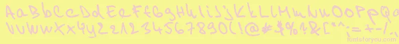 Willy2 Font – Pink Fonts on Yellow Background