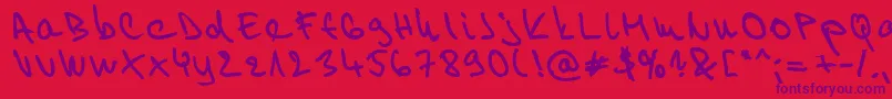 Willy2 Font – Purple Fonts on Red Background