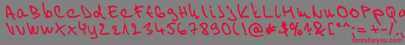 Willy2 Font – Red Fonts on Gray Background