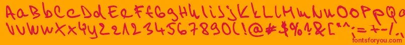 Willy2 Font – Red Fonts on Orange Background