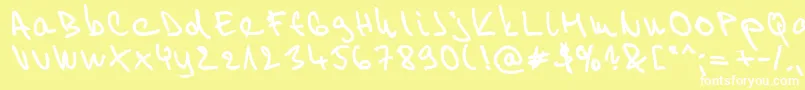 Willy2 Font – White Fonts on Yellow Background