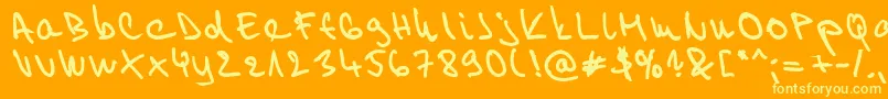 Willy2 Font – Yellow Fonts on Orange Background