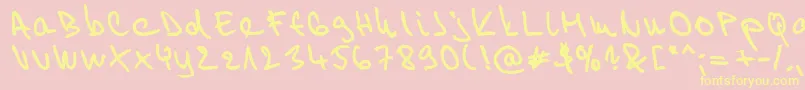 Willy2 Font – Yellow Fonts on Pink Background