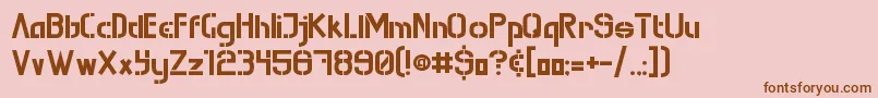 MuraKnockoutRegular Font – Brown Fonts on Pink Background