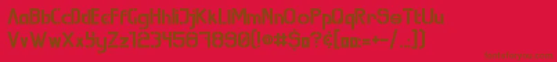 MuraKnockoutRegular Font – Brown Fonts on Red Background