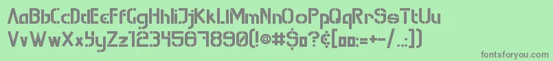 MuraKnockoutRegular Font – Gray Fonts on Green Background