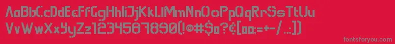 fuente MuraKnockoutRegular – Fuentes Grises Sobre Fondo Rojo
