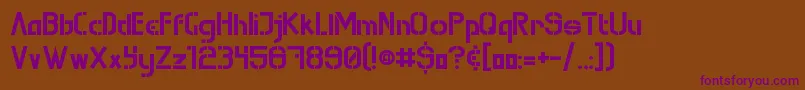 MuraKnockoutRegular Font – Purple Fonts on Brown Background