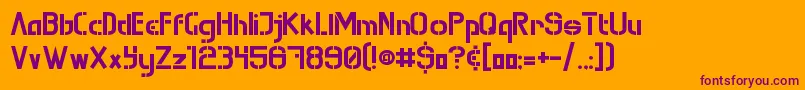 MuraKnockoutRegular Font – Purple Fonts on Orange Background