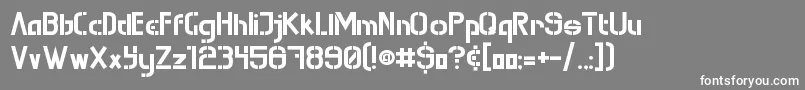 MuraKnockoutRegular-Schriftart – Weiße Schriften auf grauem Hintergrund