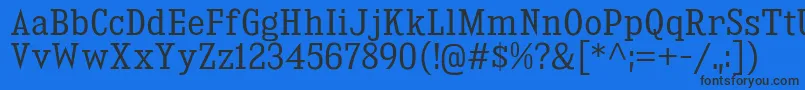 KingsbridgeScBk Font – Black Fonts on Blue Background