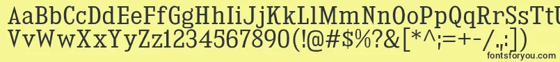 KingsbridgeScBk Font – Black Fonts on Yellow Background
