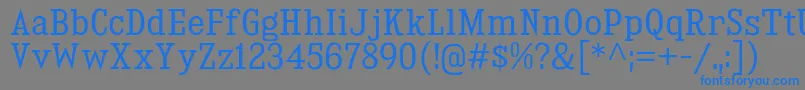 KingsbridgeScBk Font – Blue Fonts on Gray Background