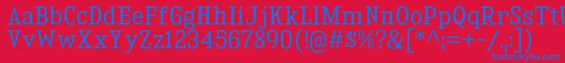 KingsbridgeScBk Font – Blue Fonts on Red Background