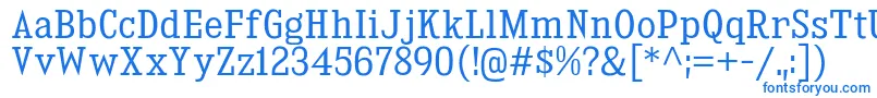 KingsbridgeScBk Font – Blue Fonts on White Background