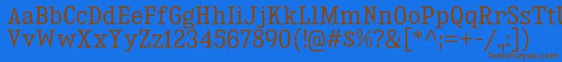 KingsbridgeScBk Font – Brown Fonts on Blue Background