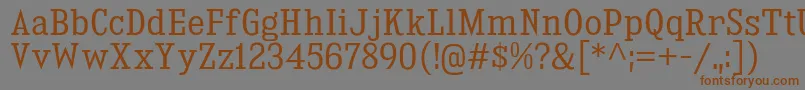 KingsbridgeScBk Font – Brown Fonts on Gray Background