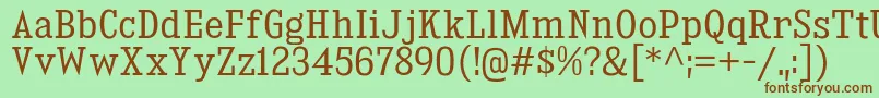 KingsbridgeScBk Font – Brown Fonts on Green Background