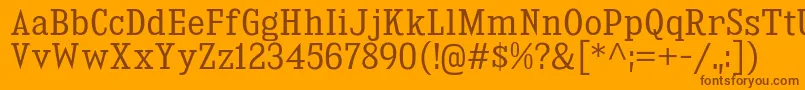 KingsbridgeScBk Font – Brown Fonts on Orange Background