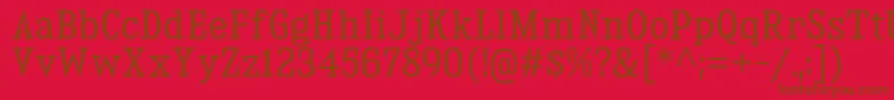 KingsbridgeScBk Font – Brown Fonts on Red Background