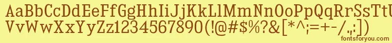 KingsbridgeScBk Font – Brown Fonts on Yellow Background