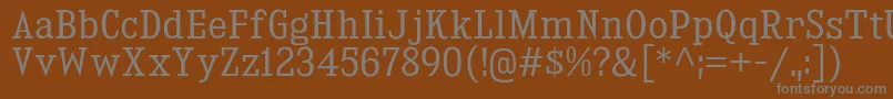 KingsbridgeScBk Font – Gray Fonts on Brown Background