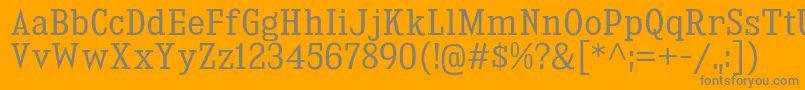 KingsbridgeScBk Font – Gray Fonts on Orange Background