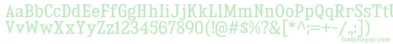 KingsbridgeScBk-Schriftart – Grüne Schriften auf weißem Hintergrund